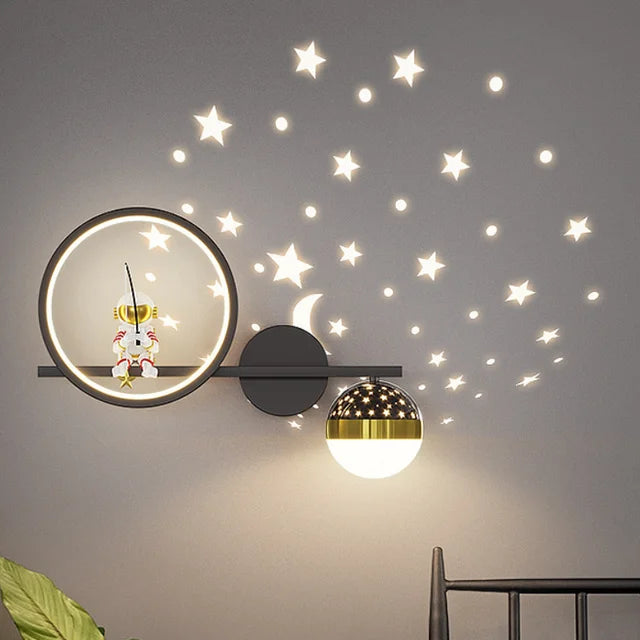 Astronaut Kids Wall Light - Fun Space Decor for Bedroom or Nursery
