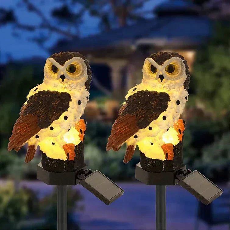 Solar Owl Garden Light - Decorative Outdoor Accent for Home and Patio