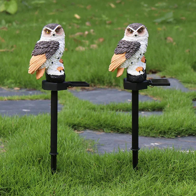 Solar Owl Garden Light - Decorative Outdoor Accent for Home and Patio