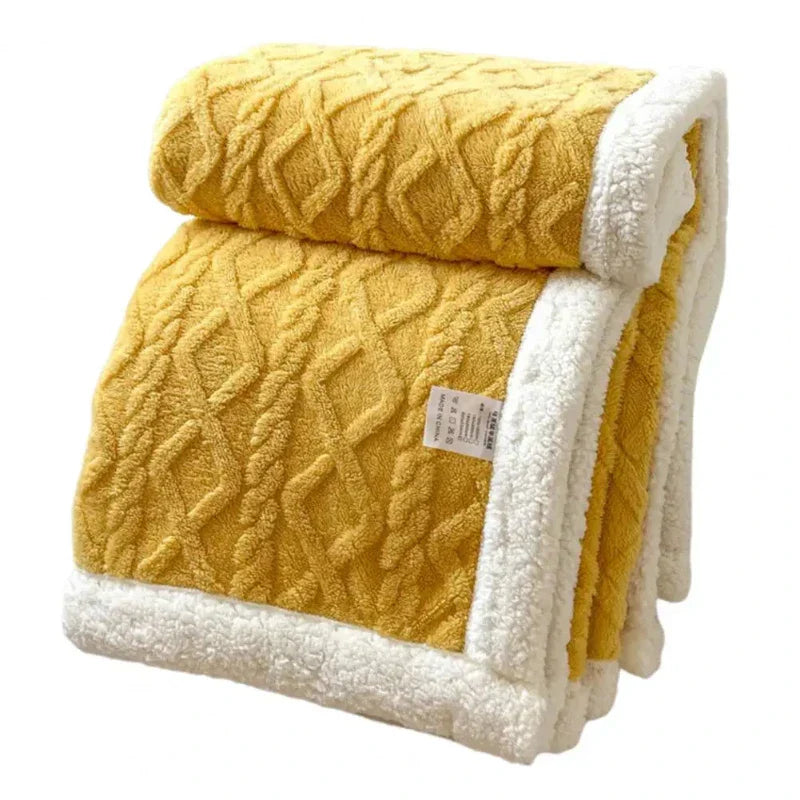Thick Velvet Sofa Blanket for Cozy Home Decor and Comfort