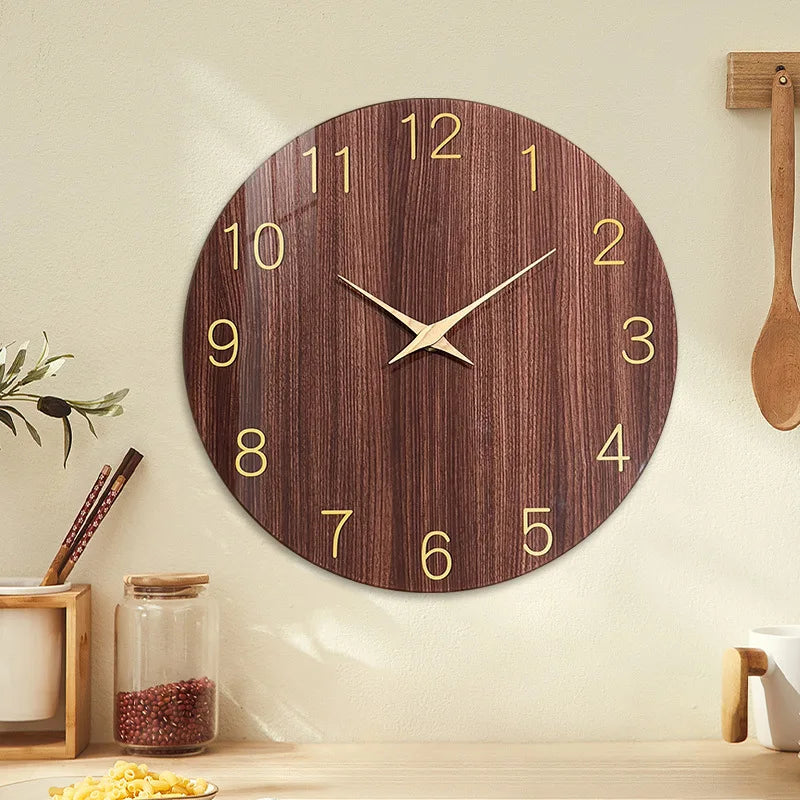 Rustic Wall Clock for Home Decoration - Stylish Wooden Timepiece for Living Room