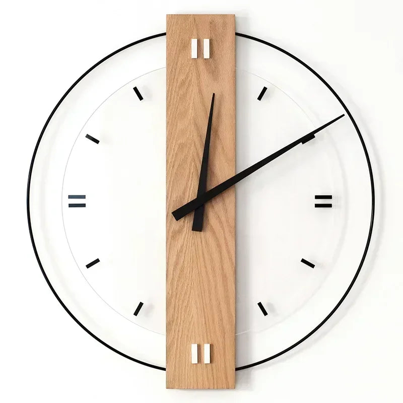 Elegant Wood Wall Clock for Home and Office Decor - Modern Design