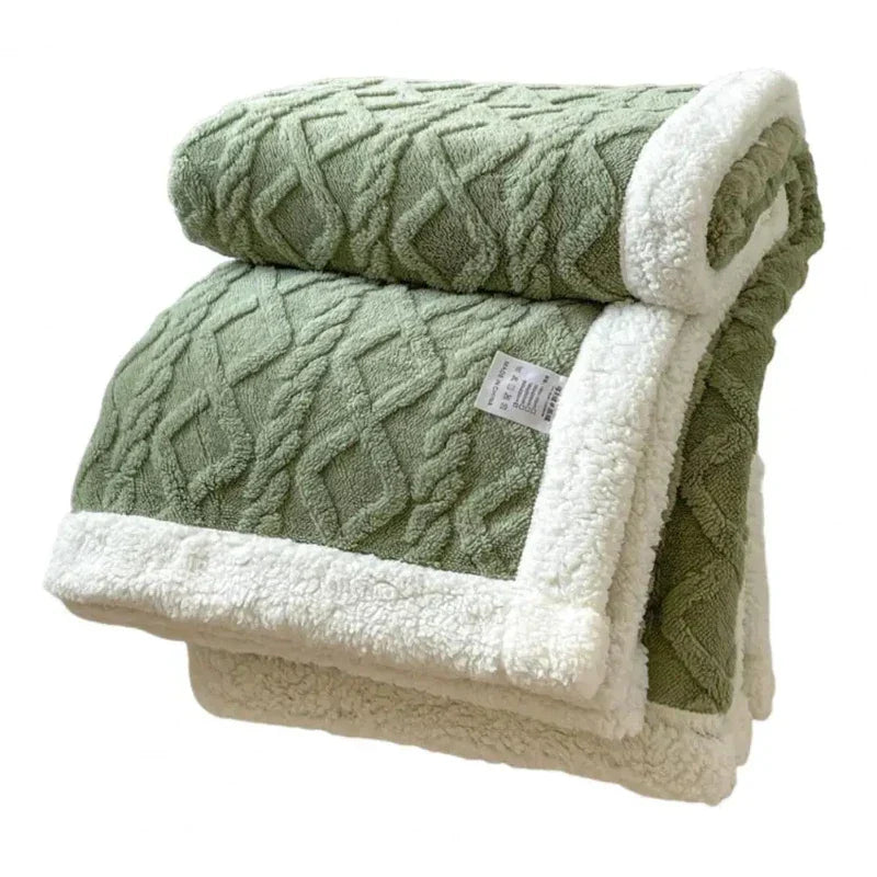 Thick Velvet Sofa Blanket for Cozy Home Decor and Comfort