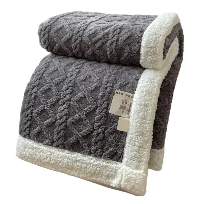 Thick Velvet Sofa Blanket for Cozy Home Decor and Comfort