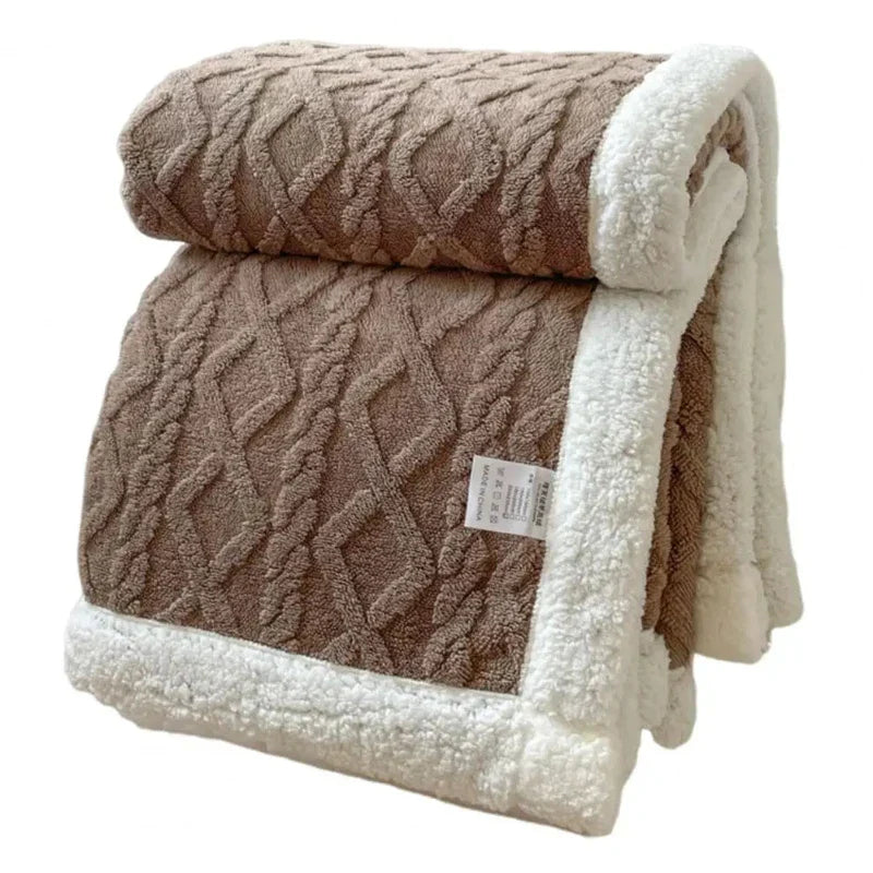 Thick Velvet Sofa Blanket for Cozy Home Decor and Comfort