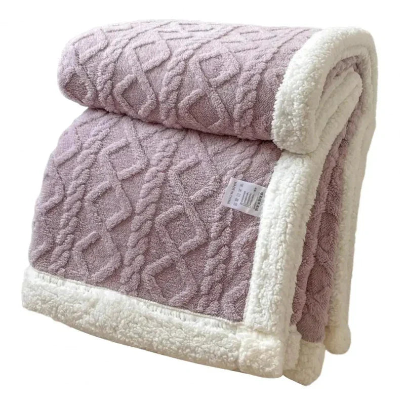 Thick Velvet Sofa Blanket for Cozy Home Decor and Comfort
