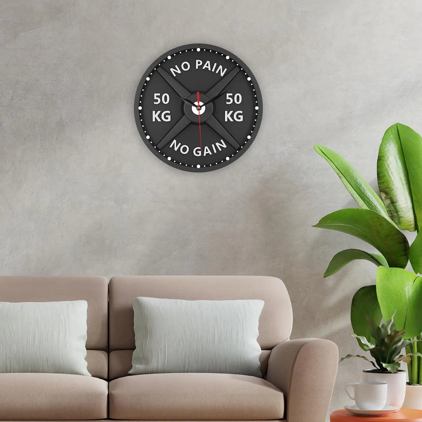 Gym Wall Clock Stylish Design for Home or Office Fitness Decor