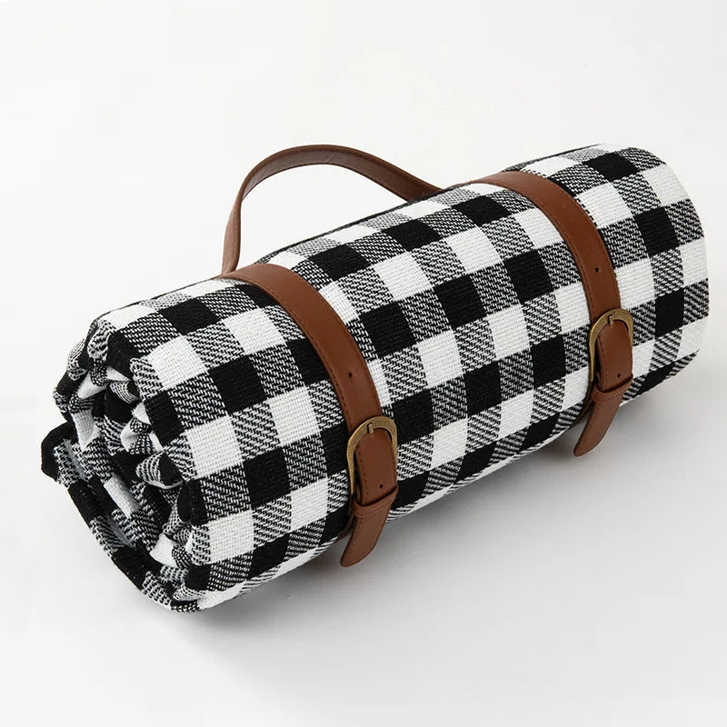 Waterproof Picnic Blanket – Large Foldable Plaid Outdoor Mat for Travel