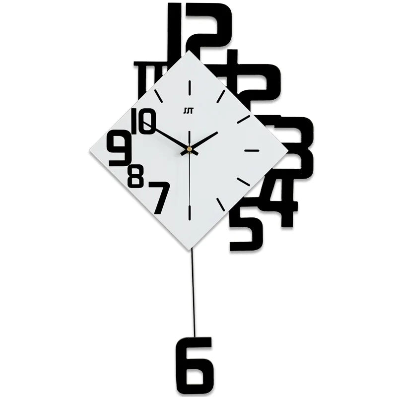 Retro Pendulum Wall Clock for Elegant Home Decor and Office Style