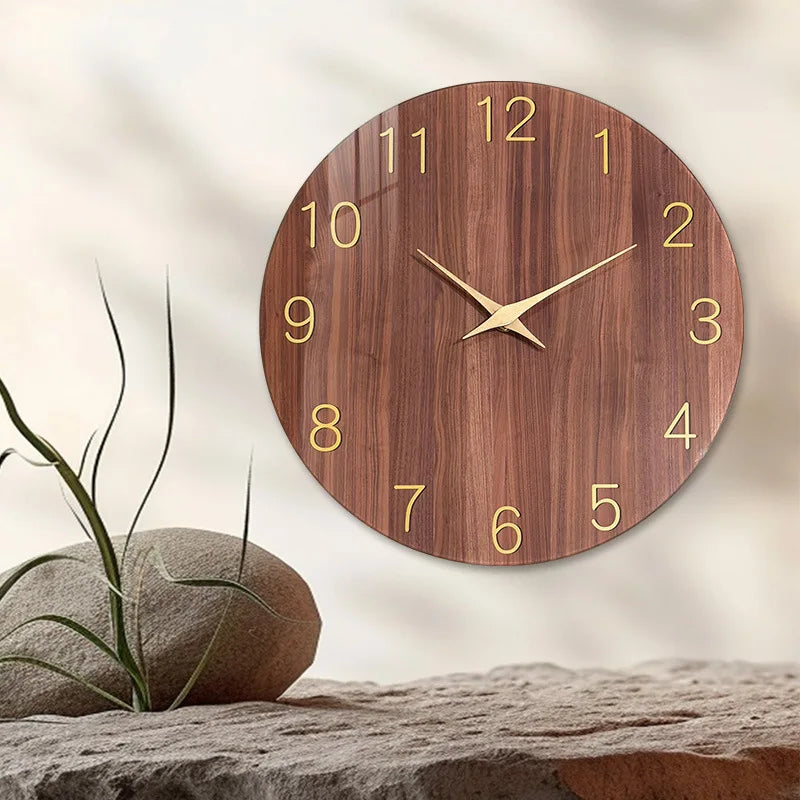 Rustic Wall Clock for Home Decoration - Stylish Wooden Timepiece for Living Room
