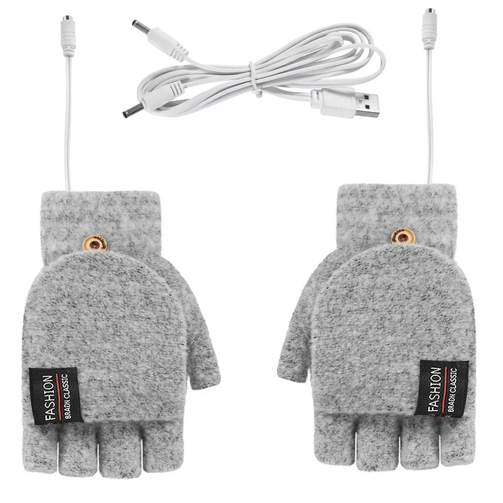 USB Heated Gloves Winter Hand Warmers