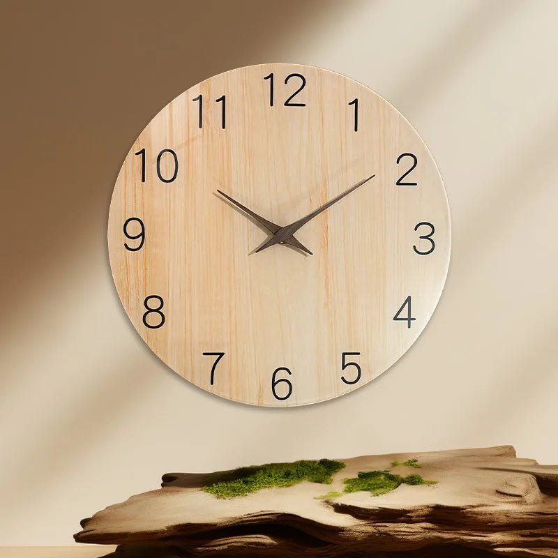 Rustic Wall Clock for Home Decoration - Stylish Wooden Timepiece for Living Room