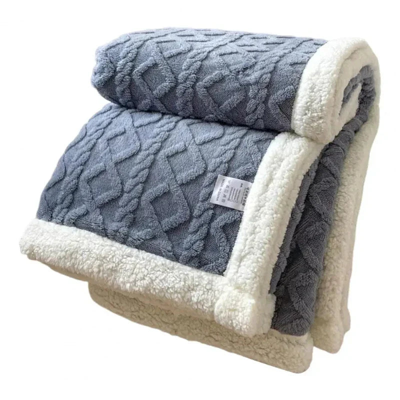 Thick Velvet Sofa Blanket for Cozy Home Decor and Comfort
