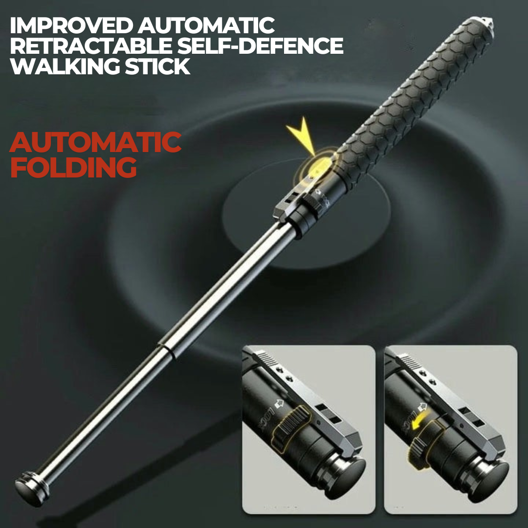 Self-Defense Walking Stick – Adjustable Hiking Cane with Safety Features