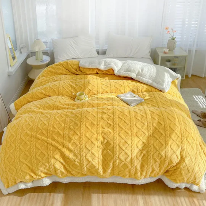 Thick Velvet Sofa Blanket for Cozy Home Decor and Comfort