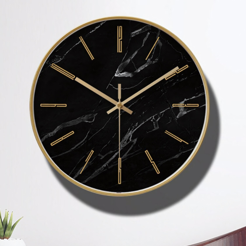 Marble Wall Clock for Elegant Home and Office Decor