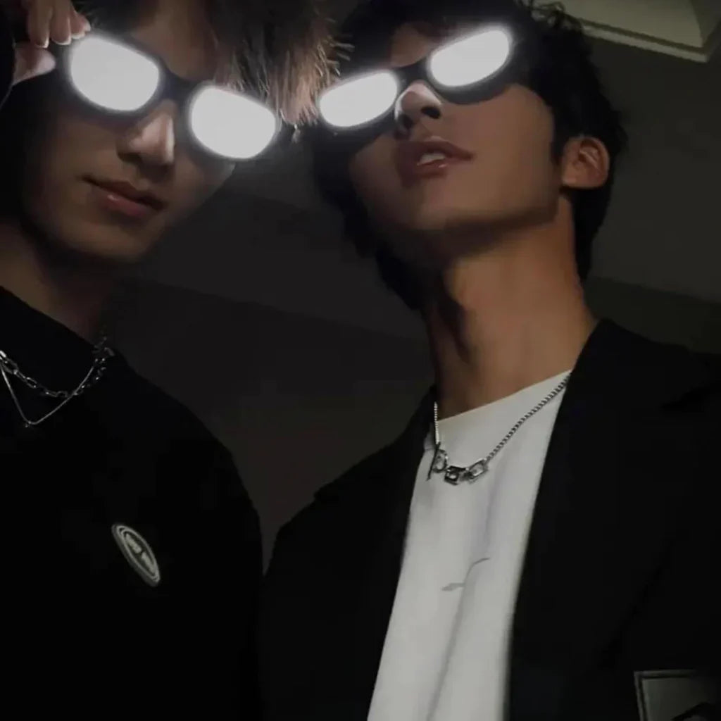 Luminous Anime Glasses – Stylish LED Eyewear for Cosplay and Parties