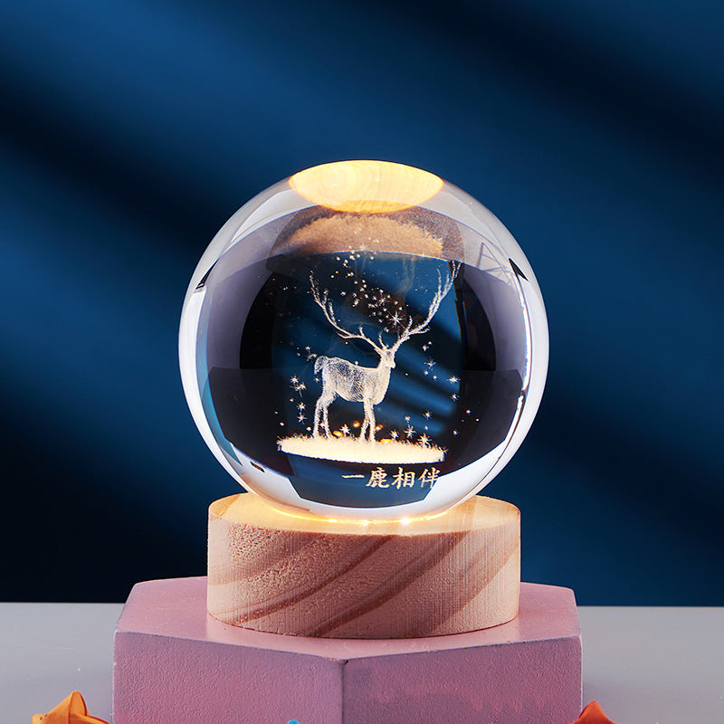 3D Crystal Night Light Lamp for Home Decor - Magical 3D Effect