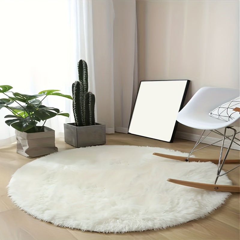 Plush Round Area Rug - Super Soft, Cozy for Home and Office Decor