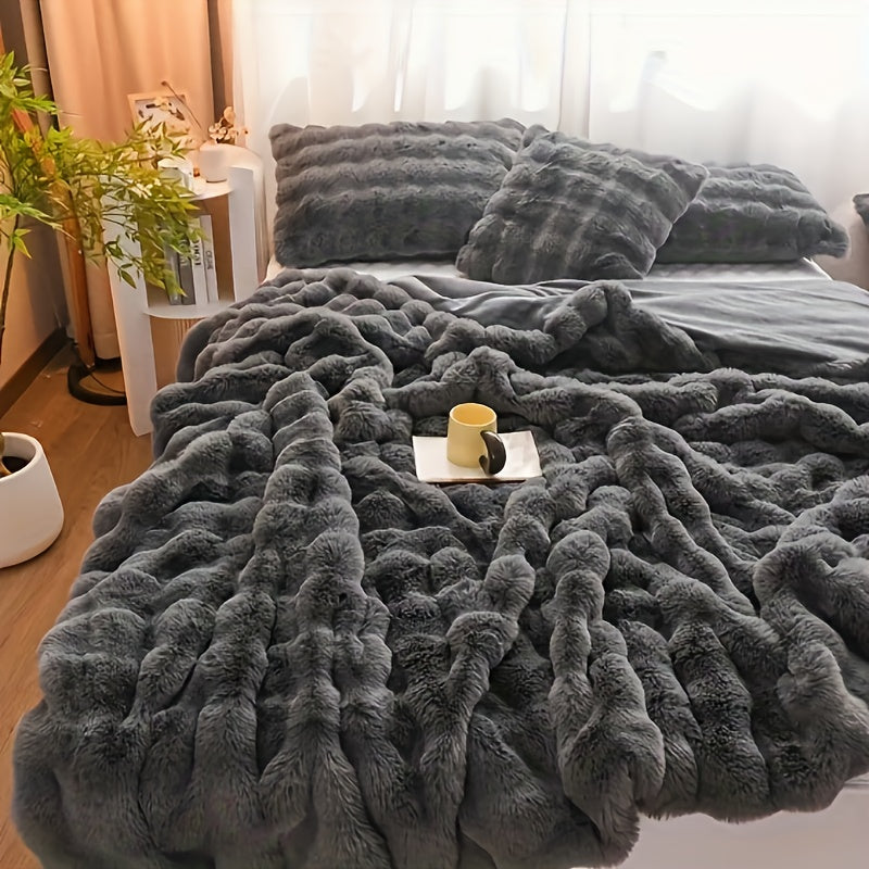 Plush Blanket for Ultimate Relaxation at Home or Office Comfort