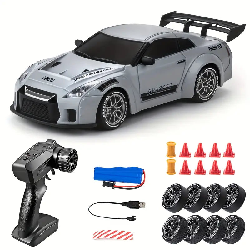 RC Drift Car 1:24 Scale – Remote-Controlled 4WD Racing Car with LED Lights