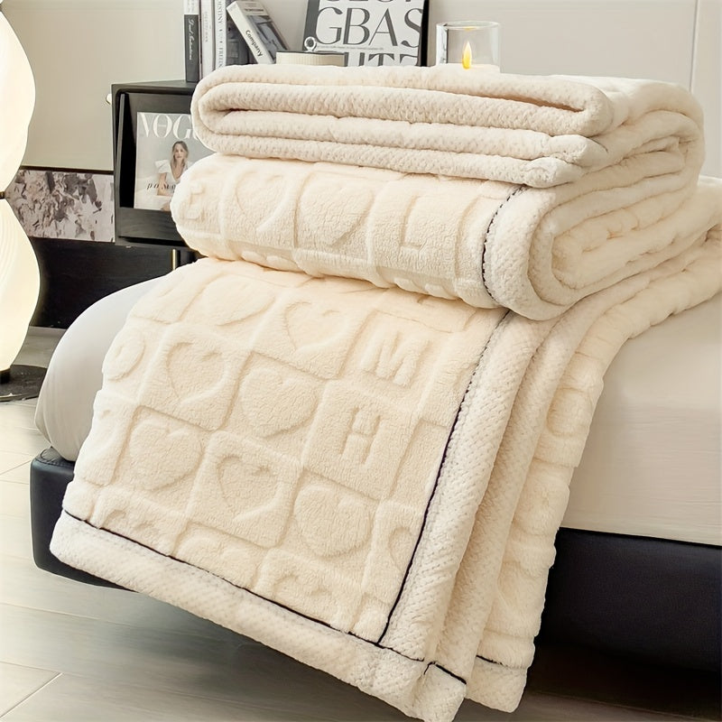 Ultra-Soft Coral Fleece Blanket for Cozy Home and Office Comfort