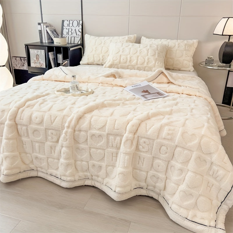 Ultra-Soft Coral Fleece Blanket for Cozy Home and Office Comfort