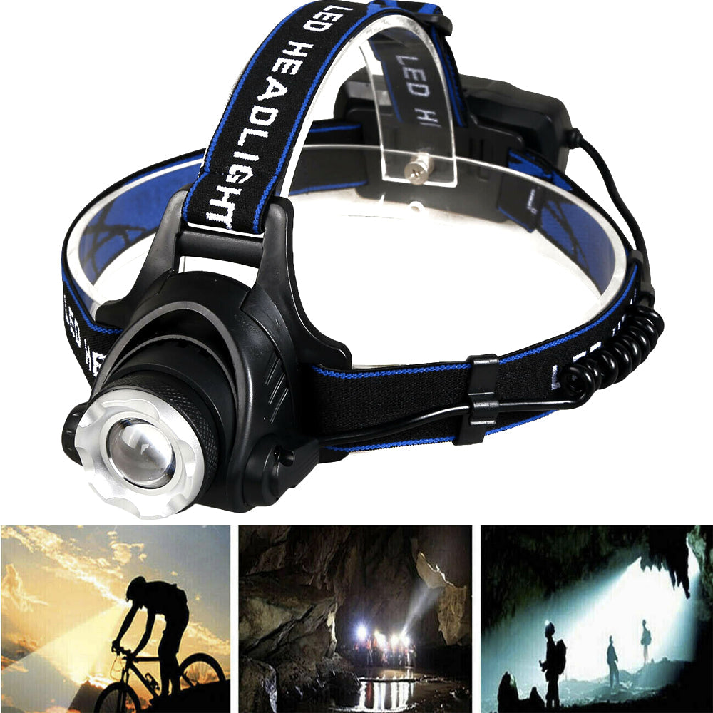 Best & Brightest Rechargeable Led Headlamp with 2 Rechargeable Battery