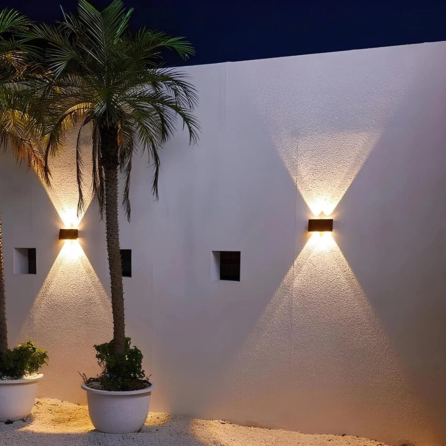 Solar Wall Light for Outdoor Balcony and Garden Decor, Waterproof Design