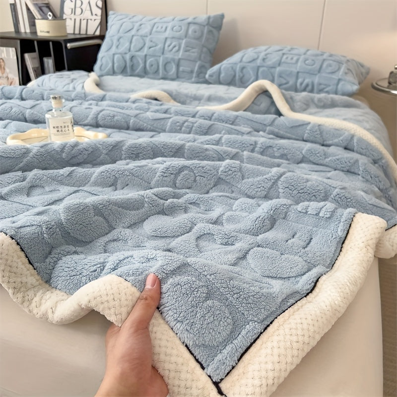 Ultra-Soft Coral Fleece Blanket for Cozy Home and Office Comfort