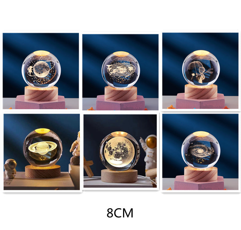 3D Crystal Night Light Lamp for Home Decor - Magical 3D Effect