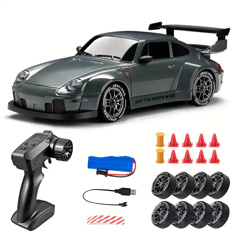 RC Drift Car 1:24 Scale – Remote-Controlled 4WD Racing Car with LED Lights
