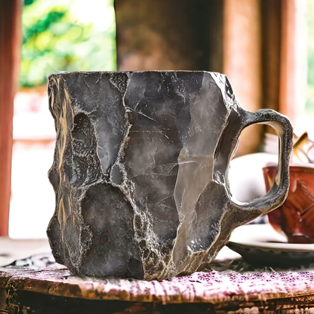 Coffee Mug Natural Crystal Stone Design