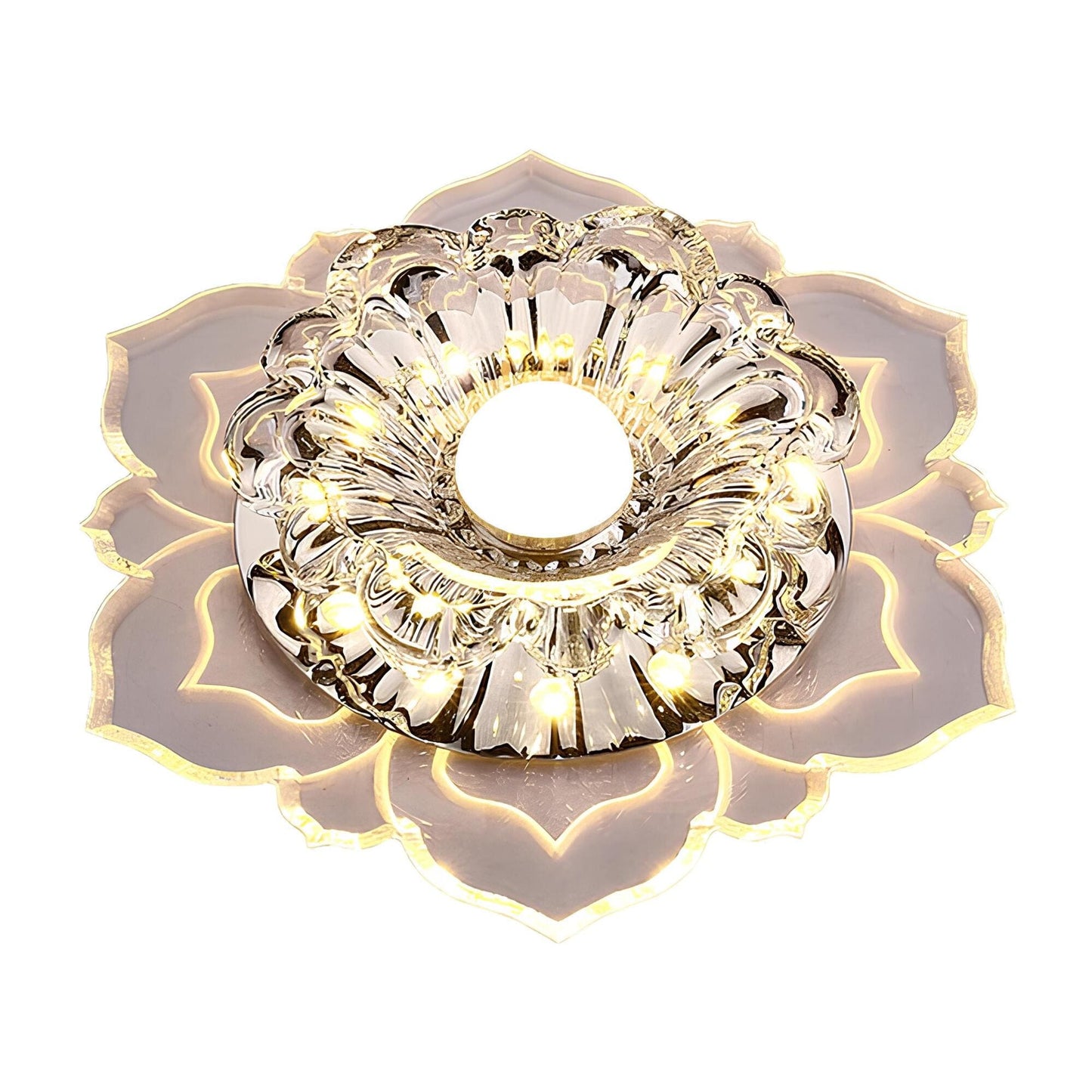 LED Ceiling Light - Elegant Crystal Design for Home and Office Decor