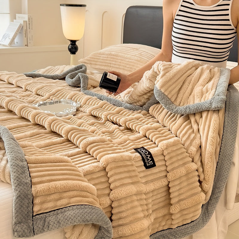 Soft Fleece Heat Blanket for Cozy Warmth at Home or Office