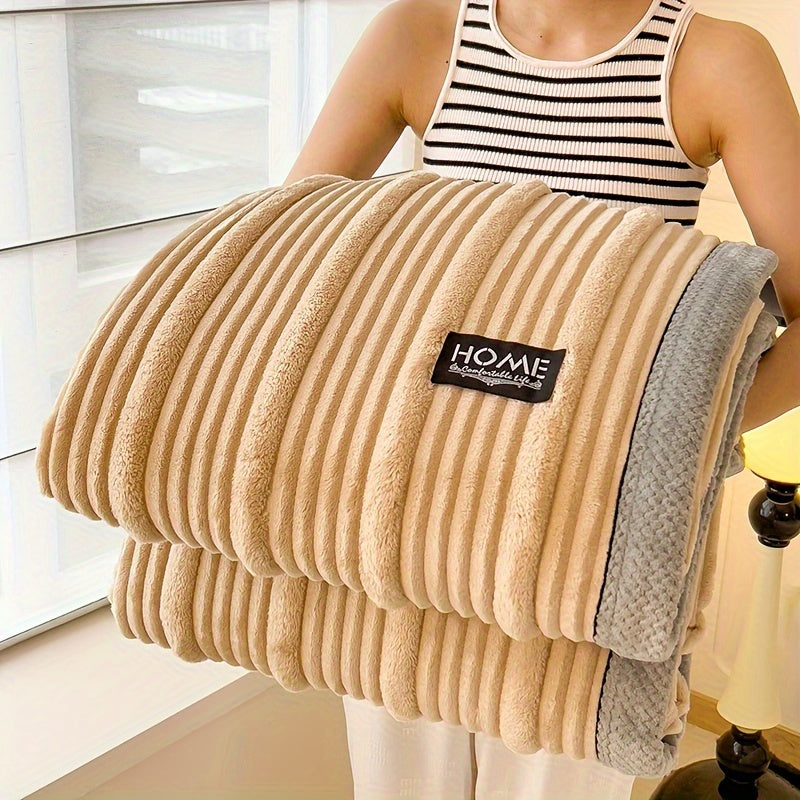 Soft Fleece Heat Blanket for Cozy Warmth at Home or Office