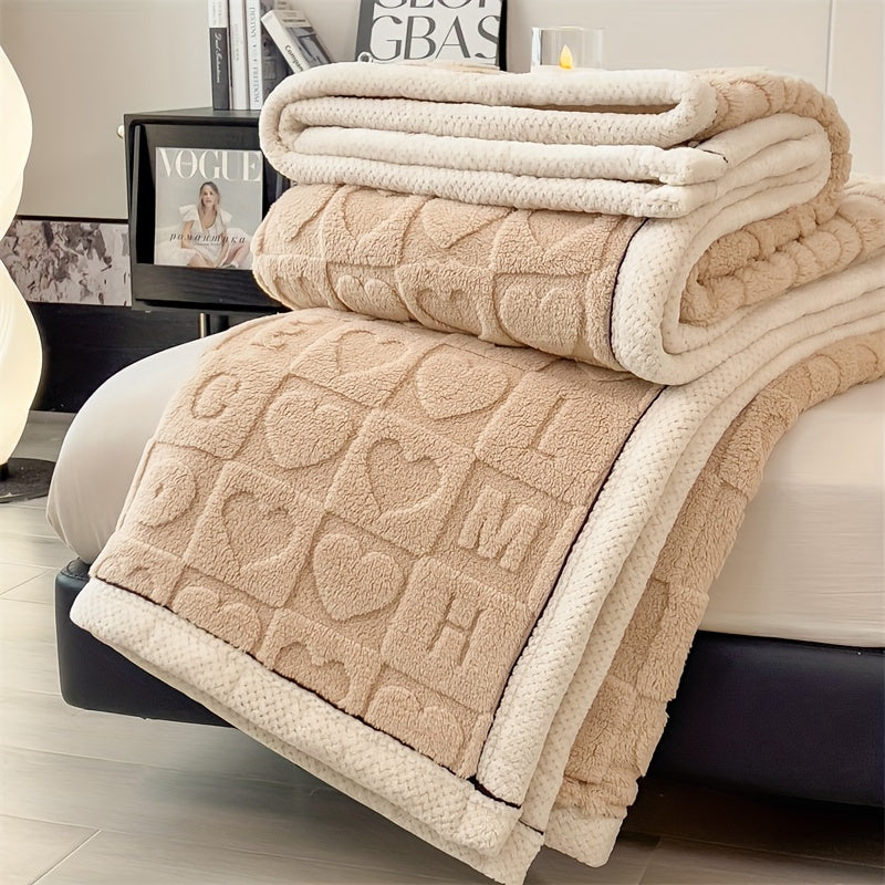 Ultra-Soft Coral Fleece Blanket for Cozy Home and Office Comfort