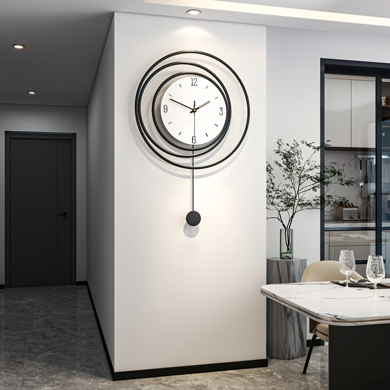 Minimalist Metal Wall Clock for Home Office Decor - Contemporary Design