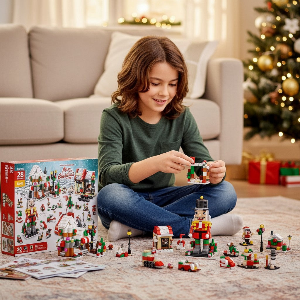 Building Block Christmas Advent Calendar 2025 Gift For Kids