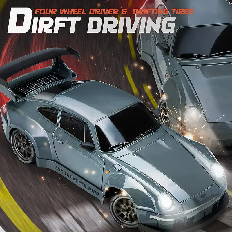 RC Drift Car 1:24 Scale – Remote-Controlled 4WD Racing Car with LED Lights