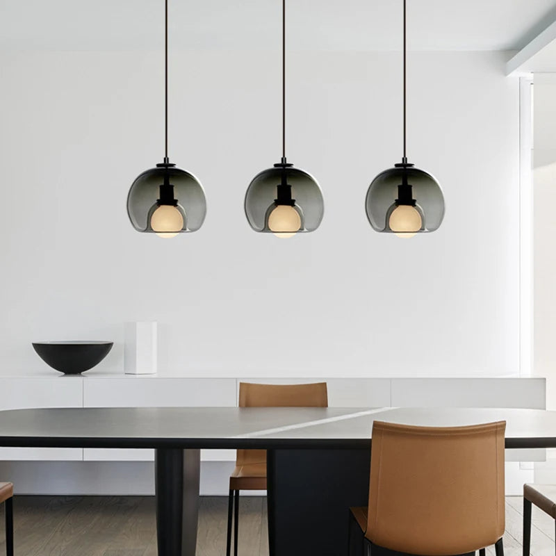 Hand-Blown Glass Pendant Light | Elegant Lighting for Home & Office