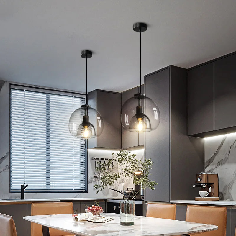 Hand-Blown Glass Pendant Light | Elegant Lighting for Home & Office