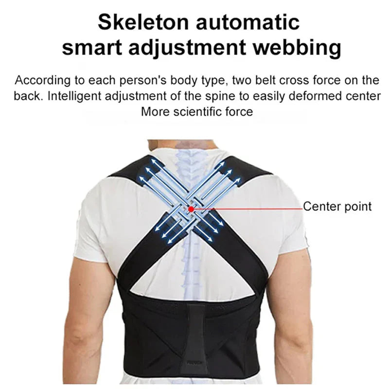 Adjustable Posture Corrector – Ergonomic Back Support for Men & Women