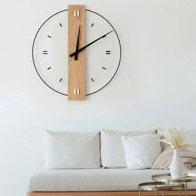 Elegant Wood Wall Clock for Home and Office Decor - Modern Design
