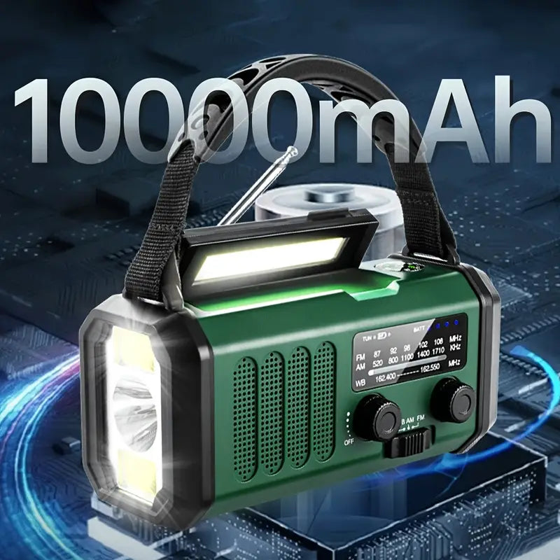 Solar Emergency Radio – Power Bank Radio with LED Lamp for Outdoors