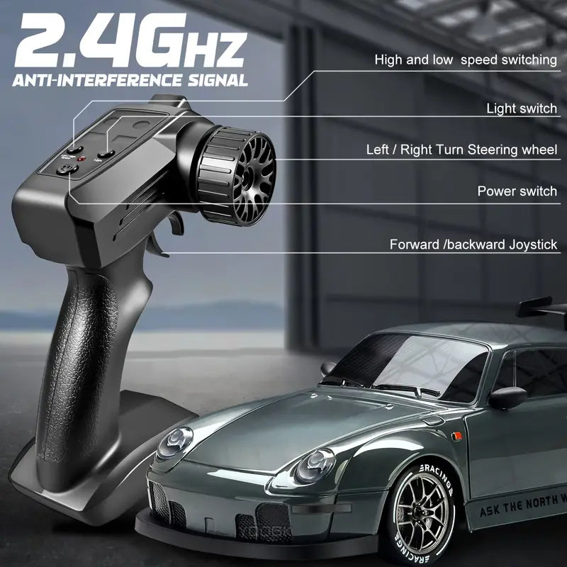 RC Drift Car 1:24 Scale – Remote-Controlled 4WD Racing Car with LED Lights