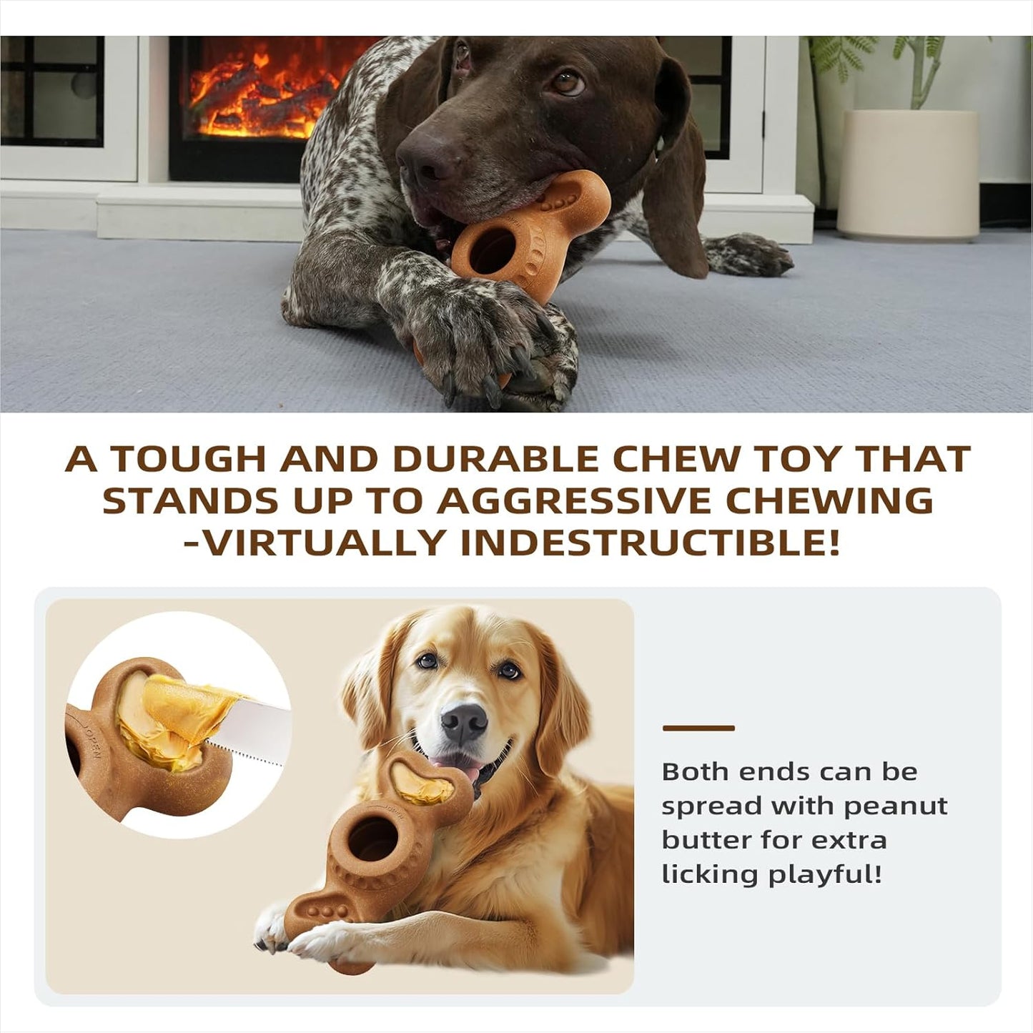 Frozen Dog Treat Dispensing Chew Toy with Molds