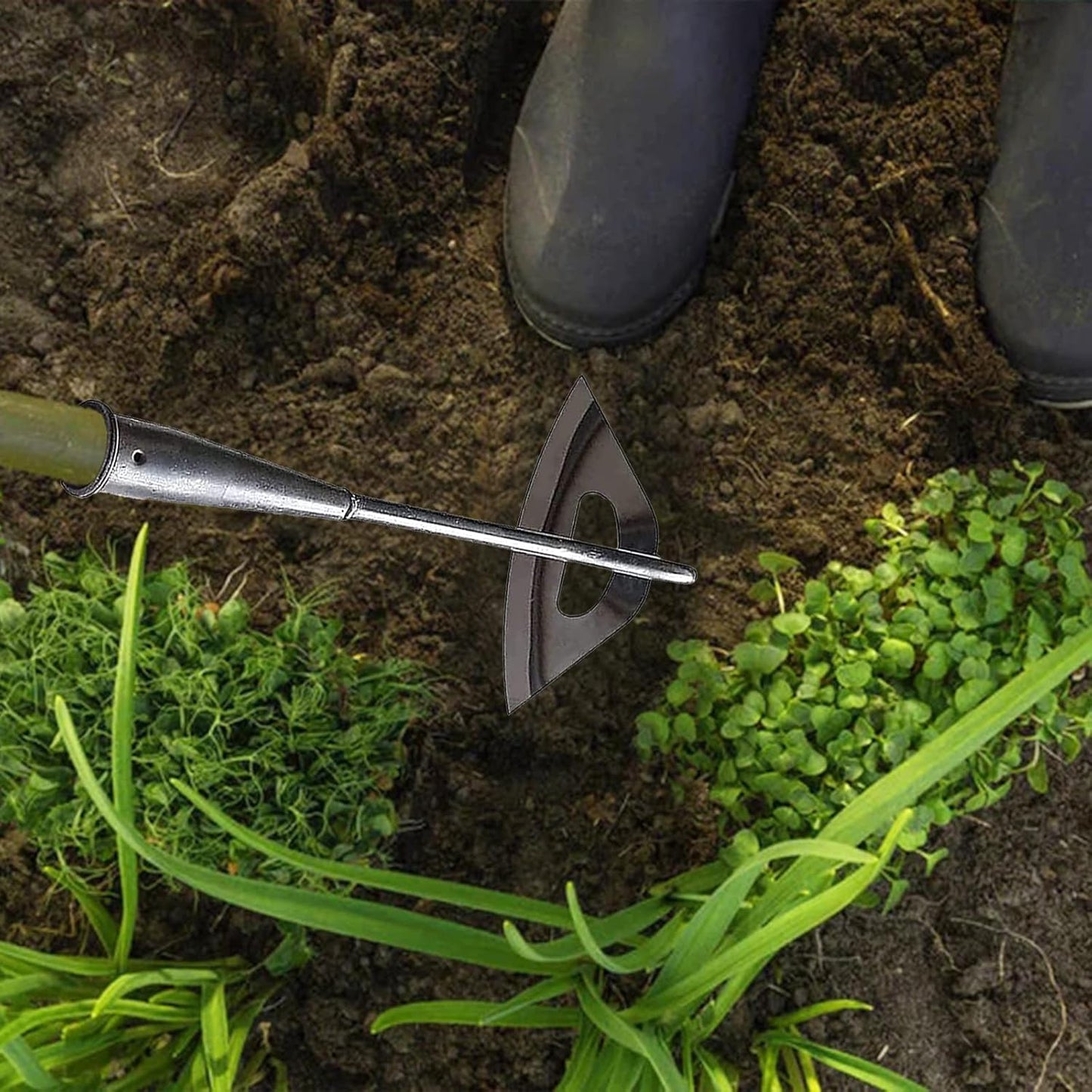 Garden Hoe tool Set – Durable All-Steel Weeding Tools with Long Handle for Soil Loosening