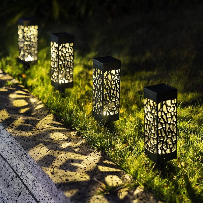 Solar Garden Lamp with Sensor and Waterproof Design for Outdoor Use