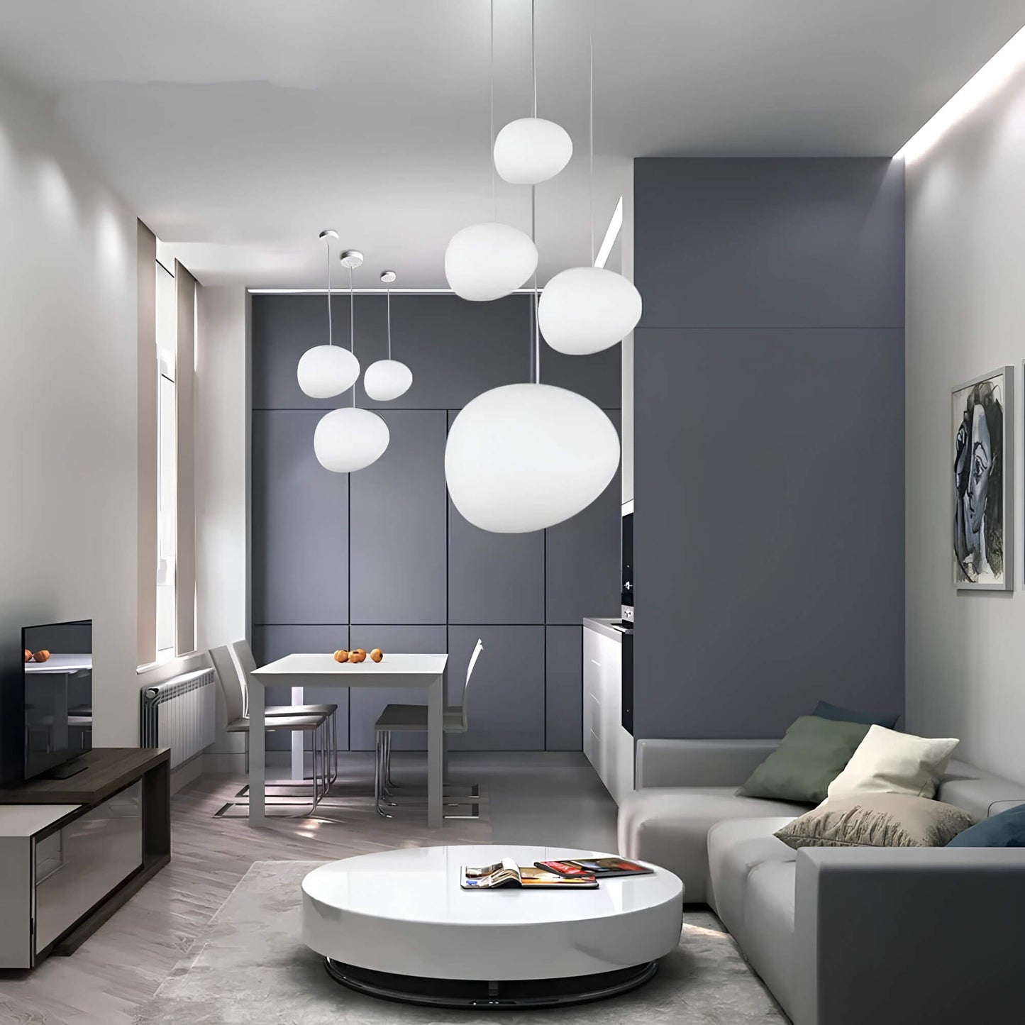Round Pendant Light Modern Design for Home and Office Lighting